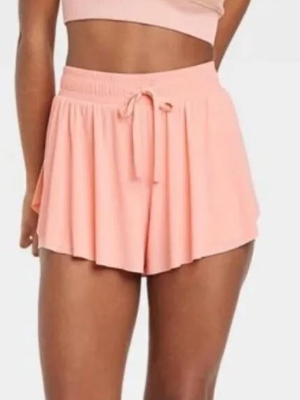 NWT JoyLab Women's Athletic Flowy Running Workout Shorts, Sunset Coral